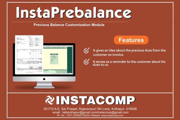 Instacomp Tally Customized Solution,Kolhapur